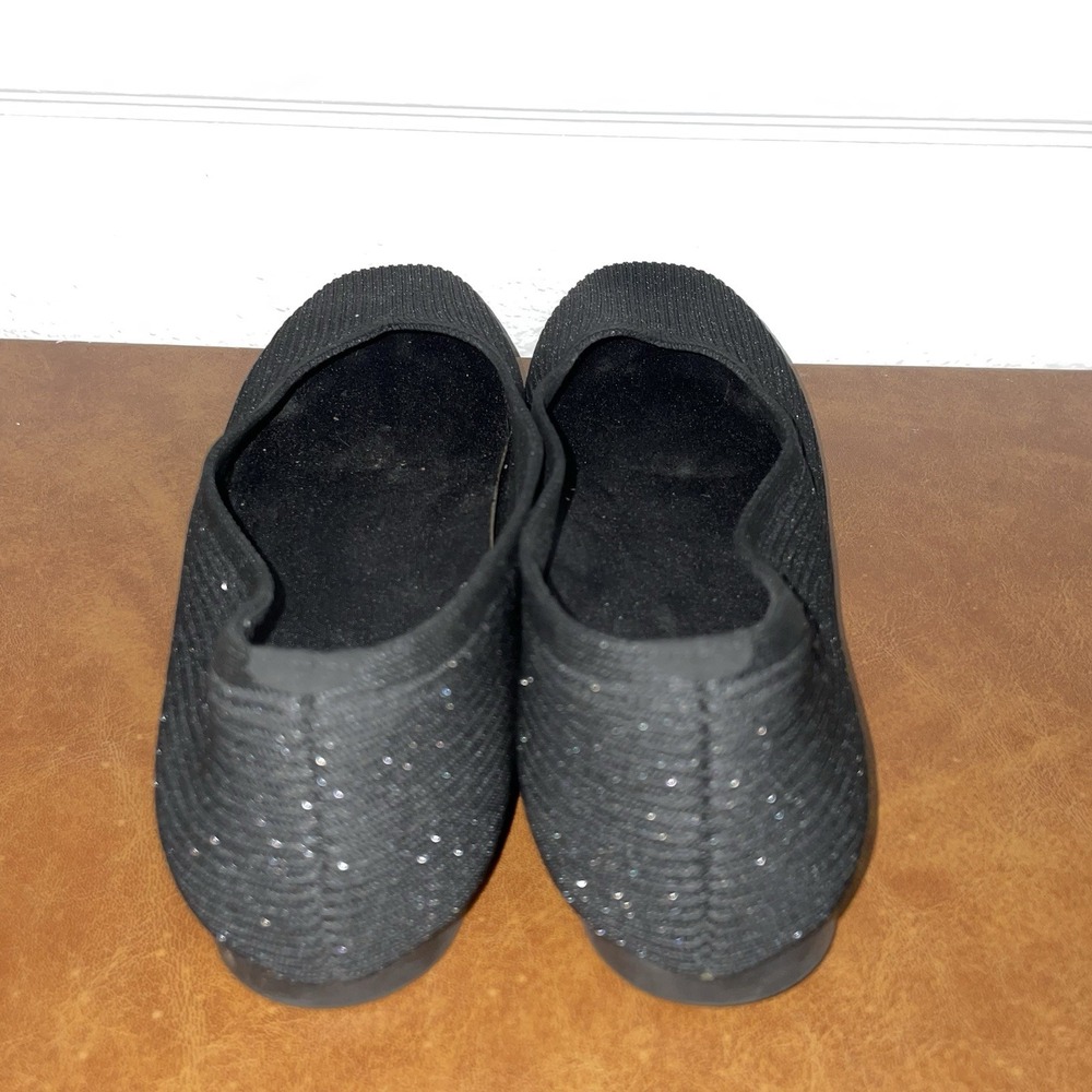 Vivaia Margot 2.0 V-Cut‎ Square Toe Flats Black With Sparkle Size: 9 (EU 40.5) - Picture 4 of 7